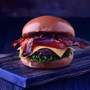 Maple Bacon Beef Cheese Burger