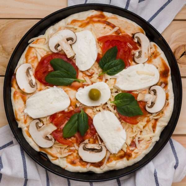 Two Topping Mushroom & Cheddar Pizza