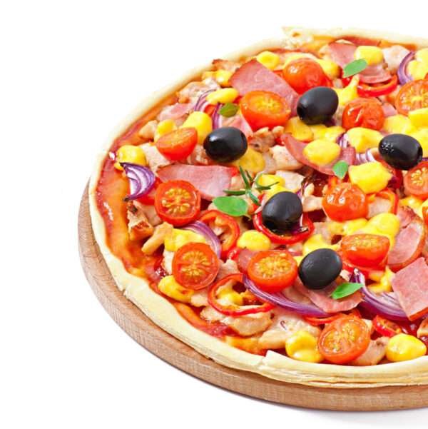 Three Topping Beef, Onion, & Mushroom Pizza