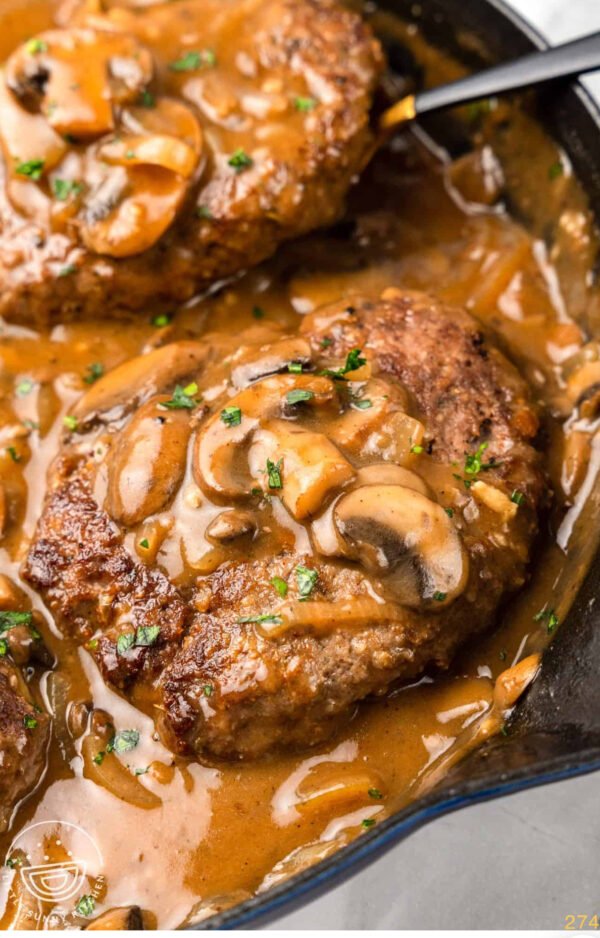 6oz Hamburger Steak with sauteed onion - Image 2