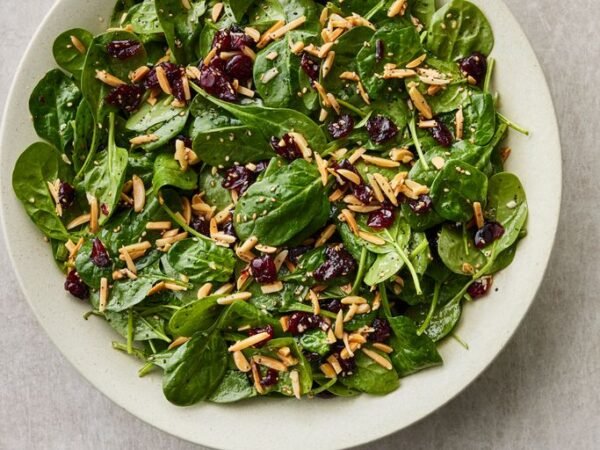 Spinach & Candy Walnut Salad