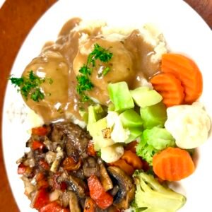 6oz Hamburger Steak with sauteed onion