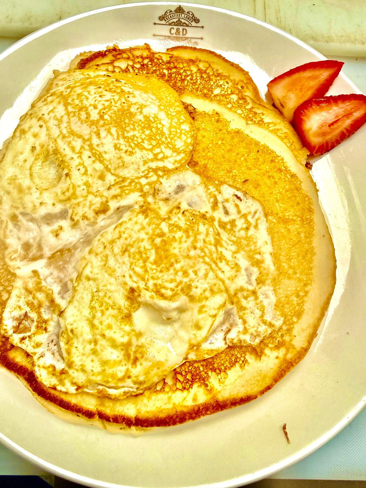 Two Panakes with Two Eggs