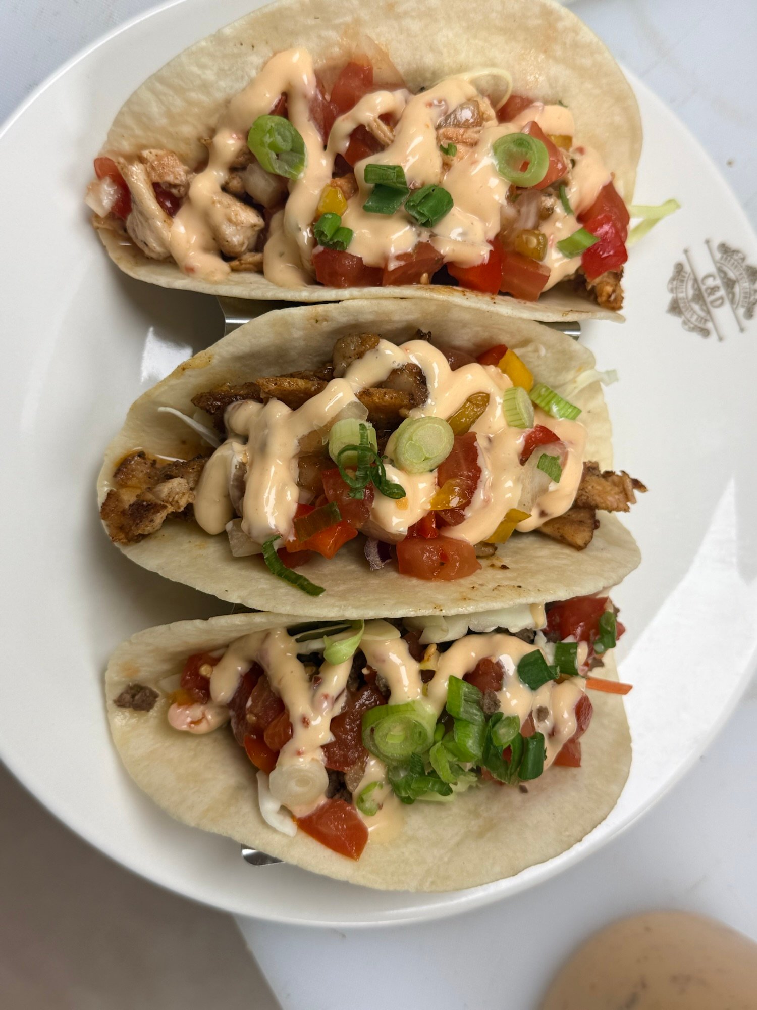 3 pieces of 6" C&D Taco